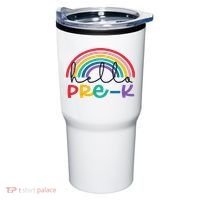 Hello Pre K Rainbow Back To School Teacher Student Tumbler thumb 0