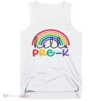Hello Pre K Rainbow Back To School Teacher Student Tank Top thumb 0