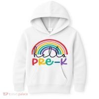 Hello Pre K Rainbow Back To School Teacher Student Kids Hoodie thumb 0