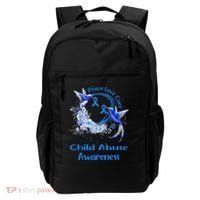 Hummingbird Peace Love Cure Child Abuse Awareness Backpack thumb 0