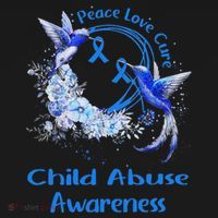 Hummingbird Peace Love Cure Child Abuse Awareness Ornament thumb 1