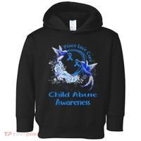 Hummingbird Peace Love Cure Child Abuse Awareness Toddler Hoodie thumb 0