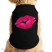 Hot Pink Lips Neon 80s Lipstick Party Doggie Tank thumb 0