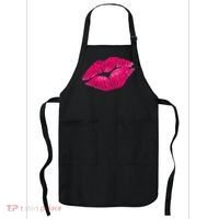 Hot Pink Lips Neon 80s Lipstick Party Apron thumb 0
