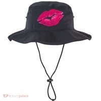 Hot Pink Lips Neon 80s Lipstick Party Bucket Hat thumb 0