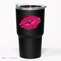 Hot Pink Lips Neon 80s Lipstick Party Tumbler thumb 0