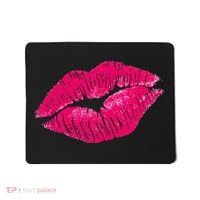 Hot Pink Lips Neon 80s Lipstick Party Mousepad thumb 0