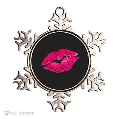 Hot Pink Lips Neon 80s Lipstick Party Ornament