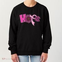 Hope Pink Leopard Print Sunflower Breast Cancer Awareness Women's Sweatshirt thumb 0