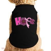 Hope Pink Leopard Print Sunflower Breast Cancer Awareness Doggie Tank thumb 0