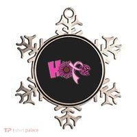 Hope Pink Leopard Print Sunflower Breast Cancer Awareness Ornament thumb 0