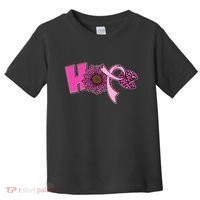 Hope Pink Leopard Print Sunflower Breast Cancer Awareness Toddler T-Shirt thumb 0