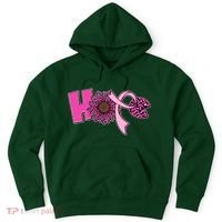 Hope Pink Leopard Print Sunflower Breast Cancer Awareness Hoodie thumb 0