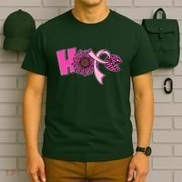 Hope Pink Leopard Print Sunflower Breast Cancer Awareness T-Shirt thumb 6