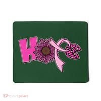 Hope Pink Leopard Print Sunflower Breast Cancer Awareness Mousepad thumb 0