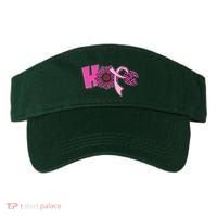 Hope Pink Leopard Print Sunflower Breast Cancer Awareness Visor thumb 0