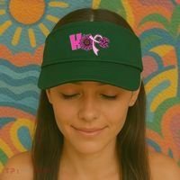 Hope Pink Leopard Print Sunflower Breast Cancer Awareness Visor thumb 2