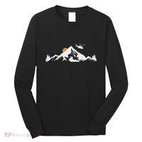 Helicopter Pilot Mountains Aviation Aircraft Chopper Long Sleeve Shirt thumb 0