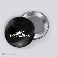 Helicopter Pilot Mountains Aviation Aircraft Chopper Button thumb 0