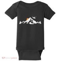 Helicopter Pilot Mountains Aviation Aircraft Chopper Baby Bodysuit thumb 0