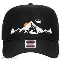 Helicopter Pilot Mountains Aviation Aircraft Chopper Hat thumb 0