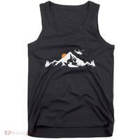Helicopter Pilot Mountains Aviation Aircraft Chopper Tank Top thumb 0