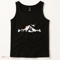 Helicopter Pilot Mountains Aviation Aircraft Chopper Tank Top thumb 2