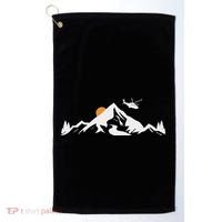 Helicopter Pilot Mountains Aviation Aircraft Chopper Golf Towel thumb 0