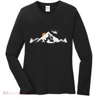 Helicopter Pilot Mountains Aviation Aircraft Chopper Women's Long Sleeve Shirt thumb 0