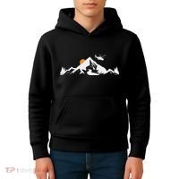 Helicopter Pilot Mountains Aviation Aircraft Chopper Kids Hoodie thumb 4