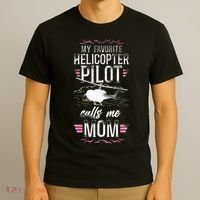 Helicopter Pilot Mom Mother Vintage My Favorite Helicopter T-Shirt thumb 3