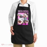 Hot Pink Moo Deng Hippo Meme Funny Apron thumb 2