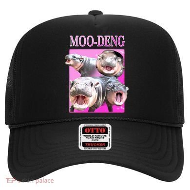 Hot Pink Moo Deng Hippo Meme Funny Hat