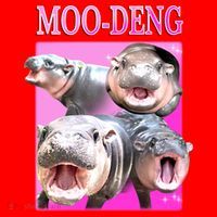 Hot Pink Moo Deng Hippo Meme Funny Santa Hat thumb 1