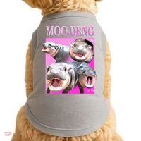 Hot Pink Moo Deng Hippo Meme Funny Doggie Tank thumb 0