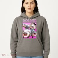 Hot Pink Moo Deng Hippo Meme Funny Hoodie thumb 5