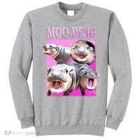 Hot Pink Moo Deng Hippo Meme Funny Sweatshirt thumb 0
