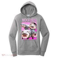 Hot Pink Moo Deng Hippo Meme Funny Women's Hoodie thumb 0
