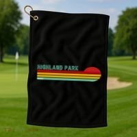 Highland Park Michigan Golf Towel thumb 1