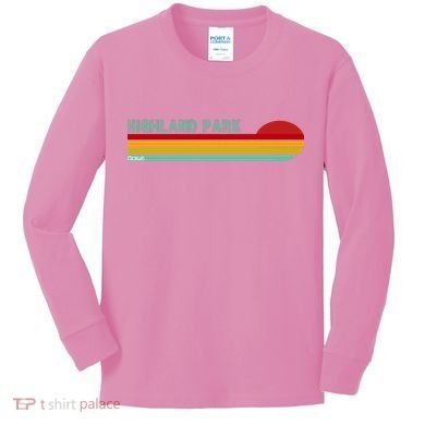Highland Park Michigan Kids Long Sleeve Shirt