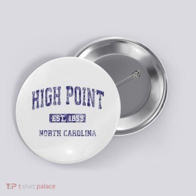 High Point North Carolina Nc Vintage Athletic Button