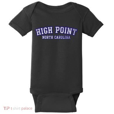 High Point North Carolina Athletic Text Sport Style Baby Bodysuit