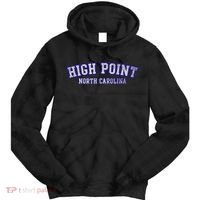 High Point North Carolina Athletic Text Sport Style Tie Dye Hoodie thumb 0