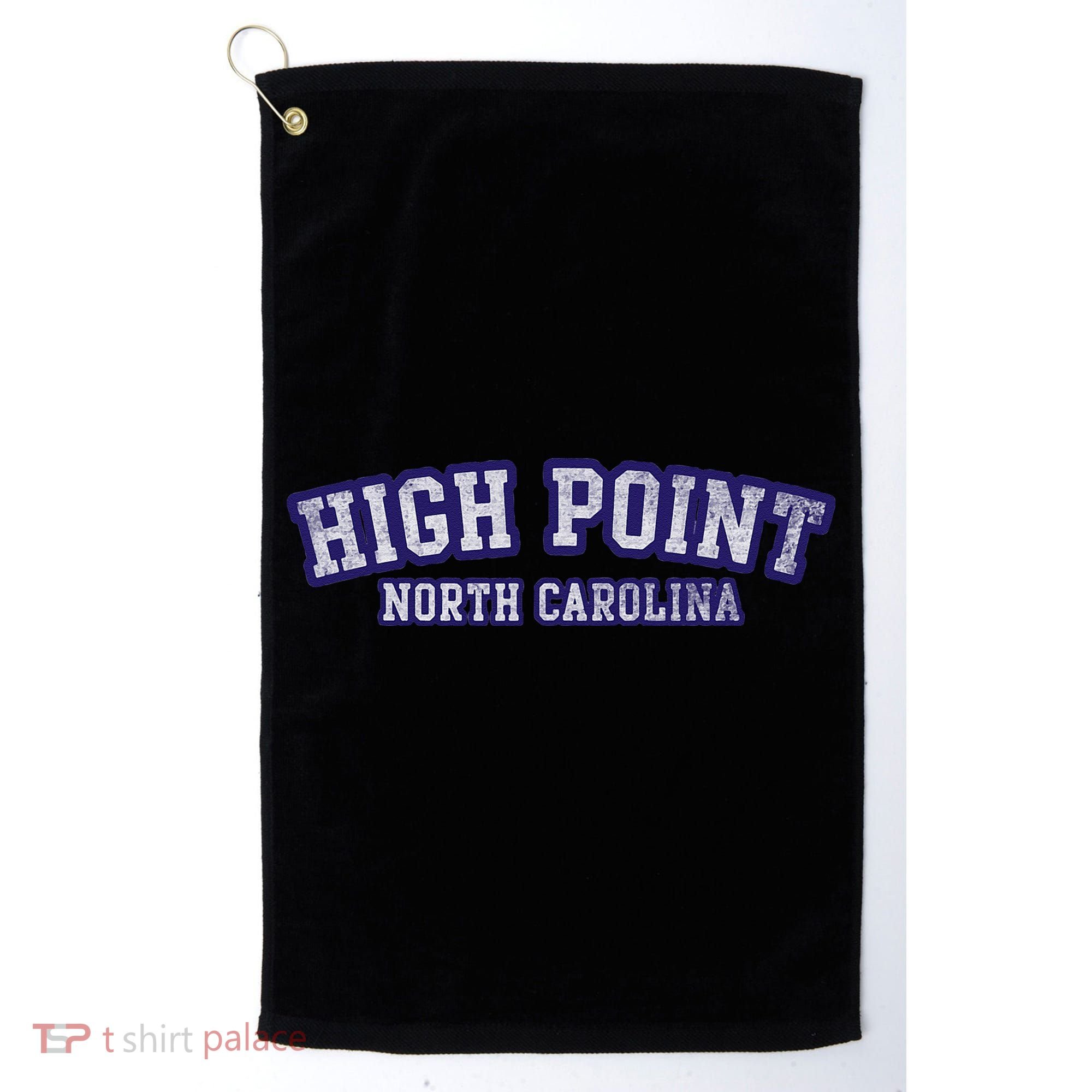 High Point North Carolina Athletic Text Sport Style Golf Towel