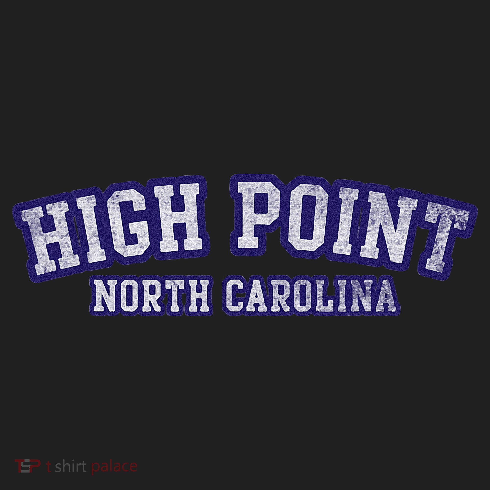 High Point North Carolina Athletic Text Sport Style Golf Towel