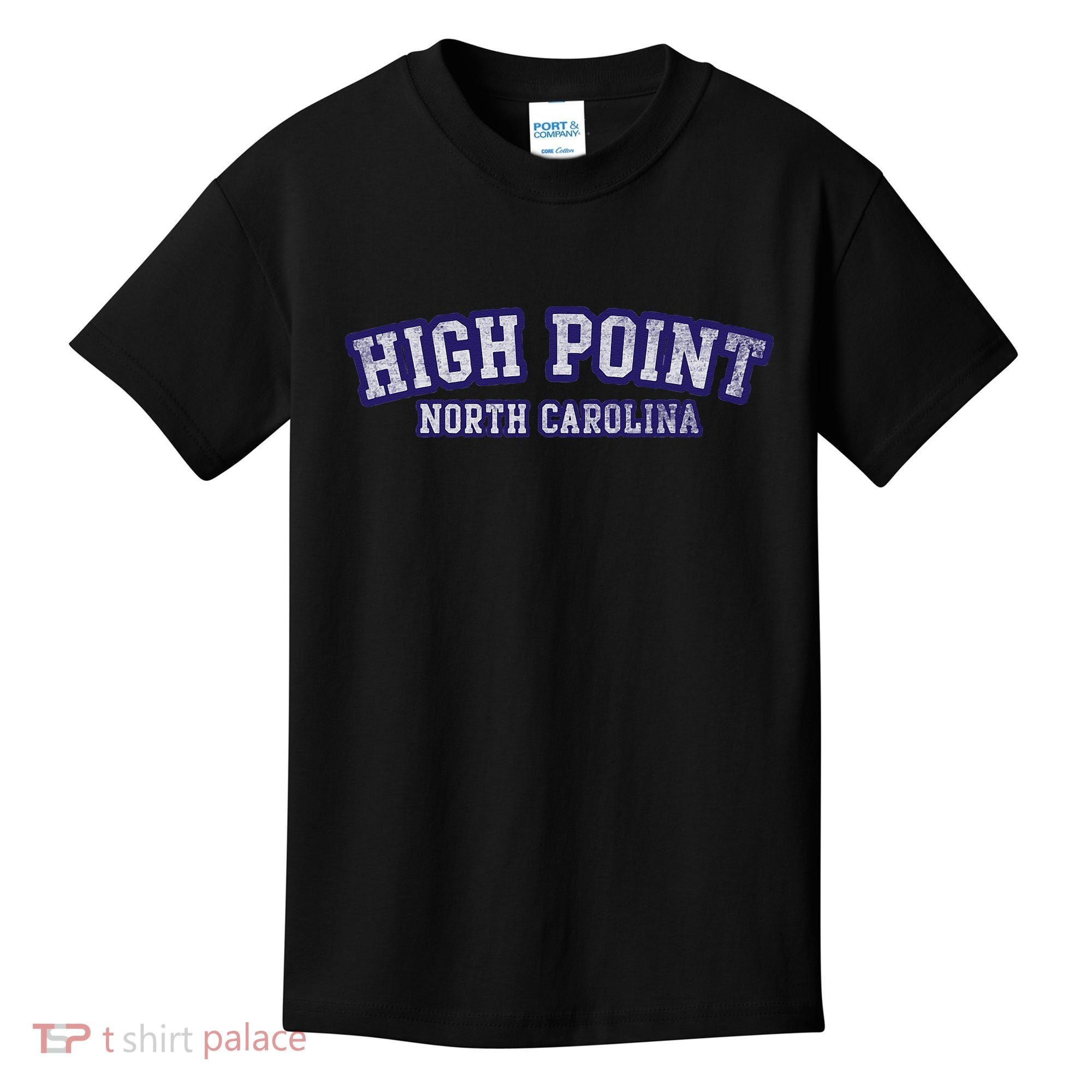High Point North Carolina Athletic Text Sport Style Kids T-Shirt