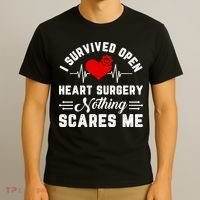 Heart Patient Open Heart Surgery Survivor T-Shirt thumb 3