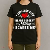 Heart Patient Open Heart Surgery Survivor T-Shirt thumb 4
