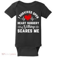 Heart Patient Open Heart Surgery Survivor Baby Bodysuit thumb 0