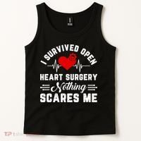 Heart Patient Open Heart Surgery Survivor Tank Top thumb 2
